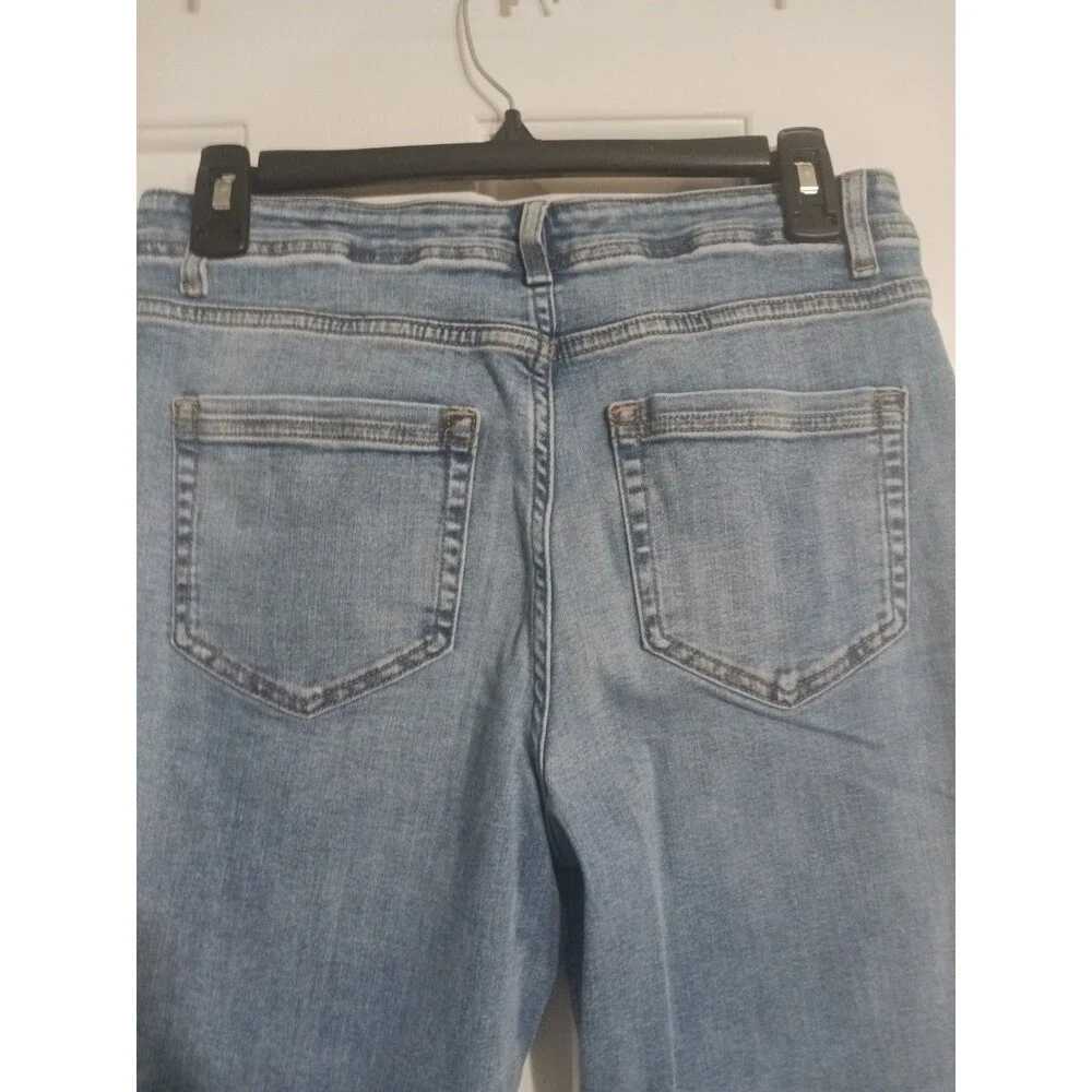 Women's J. Jill Denim Hi Rise Straight Leg Crop Jeans Size 6P Raw Hem - Picture 7 of 7